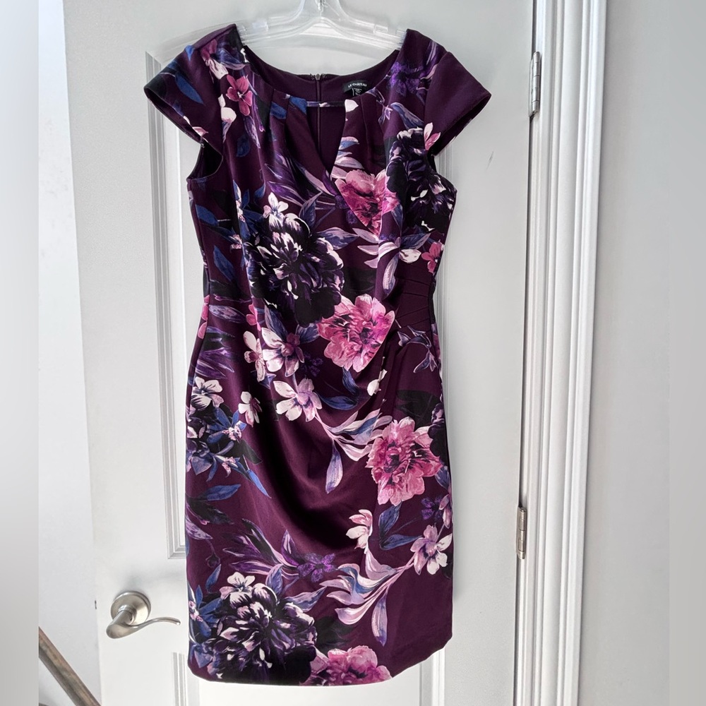 Le Chateau Purple Floral Dress